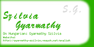 szilvia gyarmathy business card